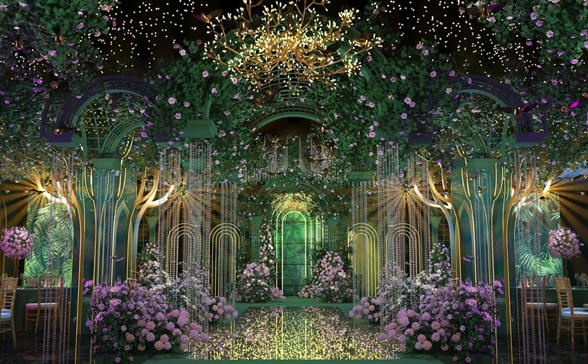 蒲城奇妙森林婚礼堂效果展示